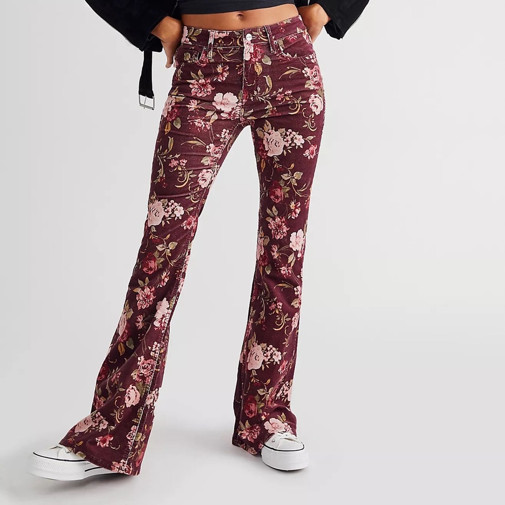 Driftwood Farrah x Free people Printed Cord Flare 25”